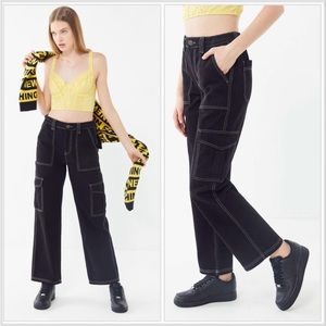Urban Outfitters BDG Black Denim Cargo Pant Carpenter
